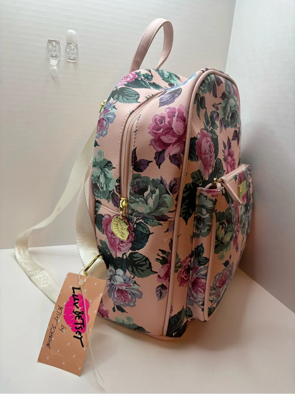 Luv Betsey Johnson cute Floral Pink Backpack